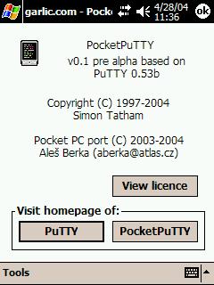 [Pocket PuTTY]